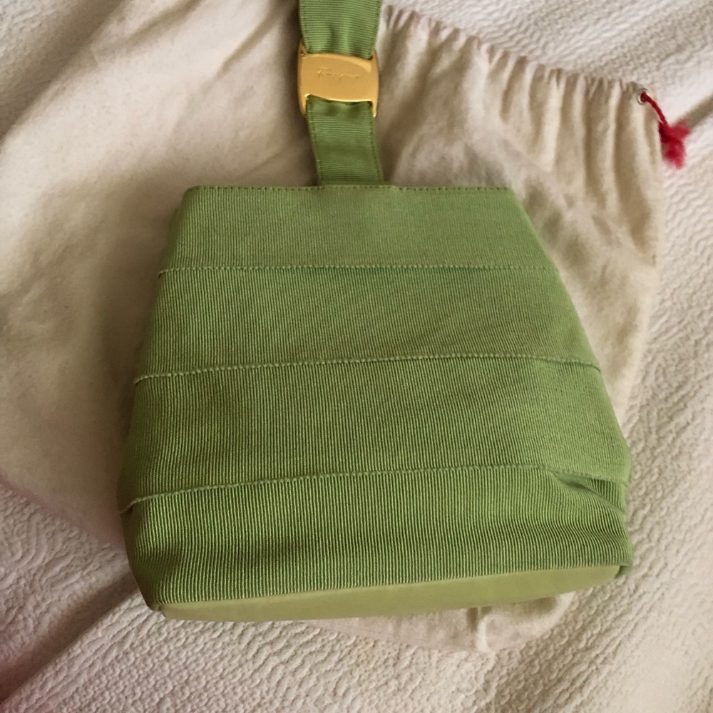 Beautiful Vintage Rare Green Ferragamo Handbag